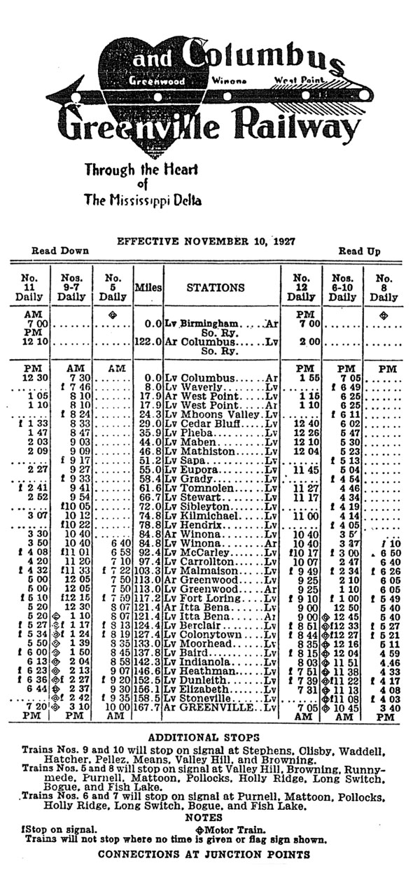 timetable1927