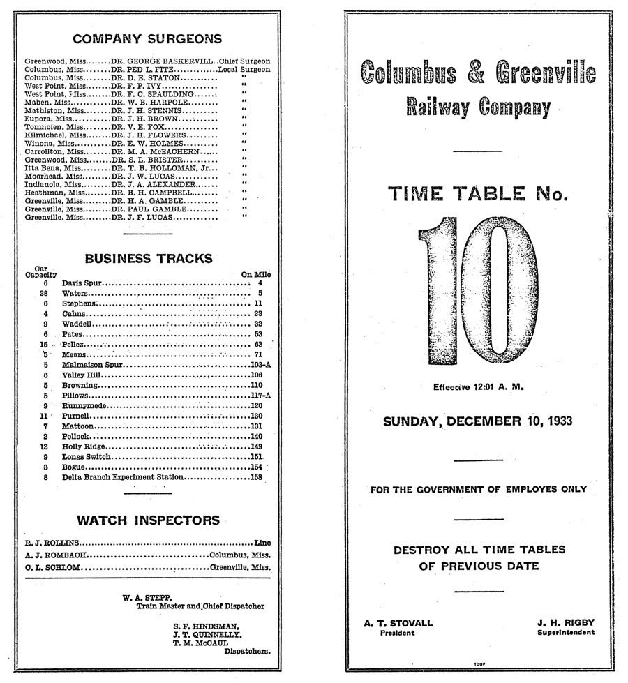timetable1933
