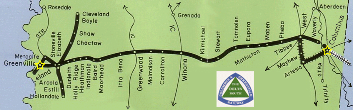 Columbus & Greenville map