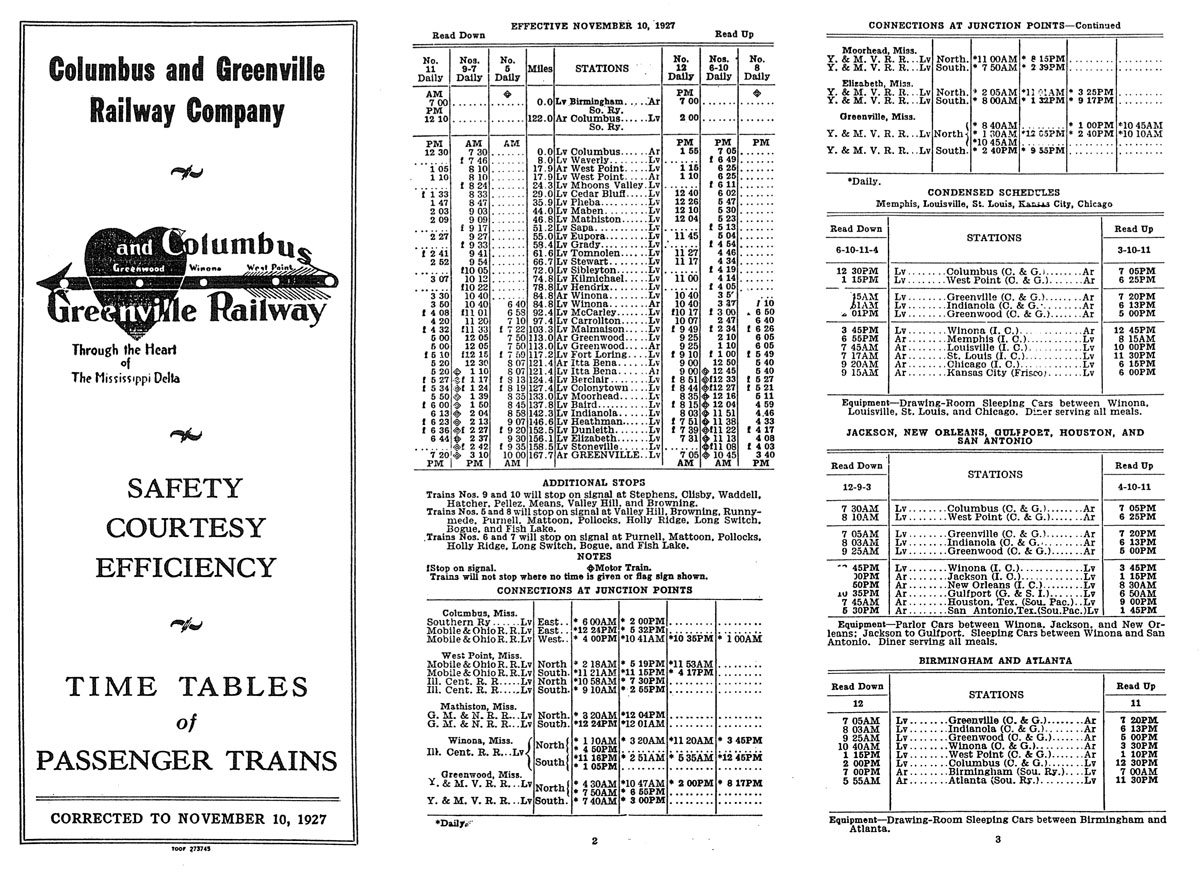 timetable1927